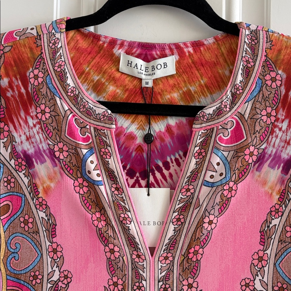 NWT Derby Hale Bob Gabriella Hersey Print Dress Sz M - Picture 5 of 9